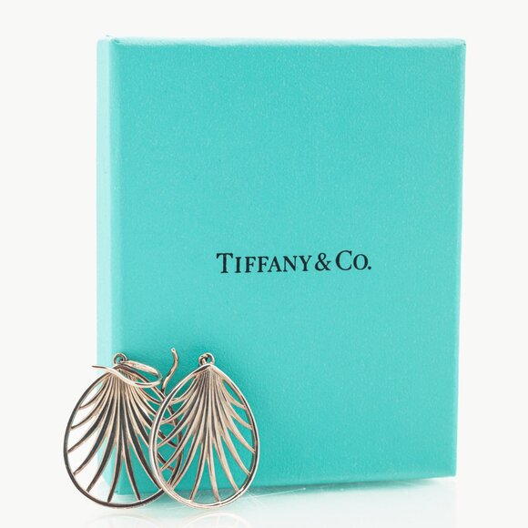 Tiffany & Co. Paloma Picasso Villa Paloma Sterling Silver Palm Drop Earrings - Picture 2 of 4